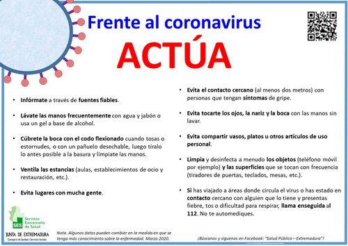 Cartel frente al coronavirus